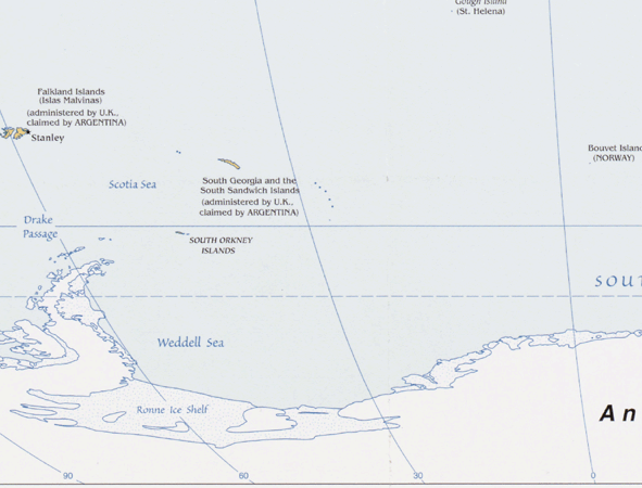 South Georgia and Sandwich Islands map